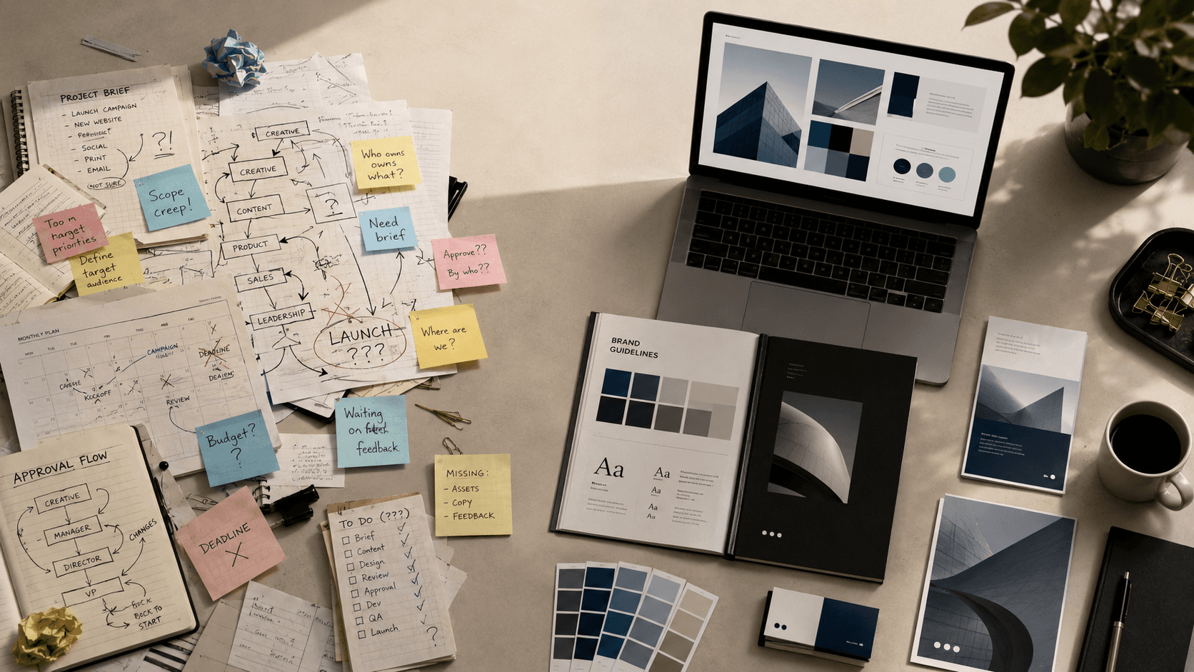 Abstract editorial composition